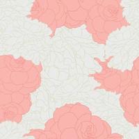 moderno diseño de patrones sin fisuras de flores de rosas tropicales. de patrones sin fisuras con flores y hojas de primavera. fondo dibujado a mano. patrón floral para papel tapiz o tela. azulejo botánico.