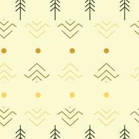 diseño de patrón de repetición de adorno de pinos. fondo dibujado a mano. patrón escandinavo para envolver papel o tela. vector