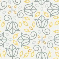 Floral ornament seamless pattern design. Scandinavian pattern for wrapping paper or fabric. vector