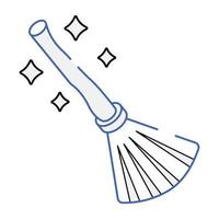 Creatively designed isometric icon of magic broom vector