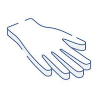 Grab this isometric icon of glove vector