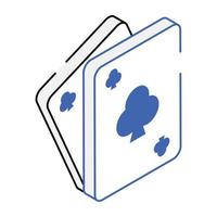 An editable isometric icon of poker vector