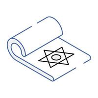 Check this isometric icon of spell paper vector