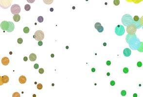 Light multicolor, rainbow vector backdrop with dots.