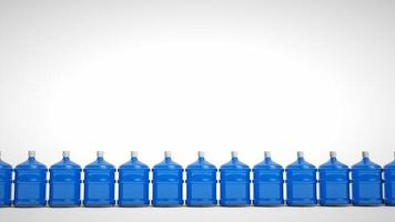 Big plastic bottle potable water isolated on a white background. 3D Rendering. photo