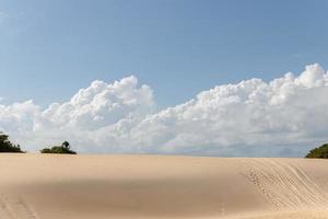 Beautiful aerial image of dunes in the Natal city, Rio Grande do Norte, Brazil. photo