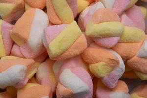 Pastel colored Marshmallow for background. photo