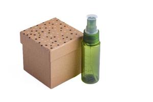 Rectangular cardboard box on a white background. photo