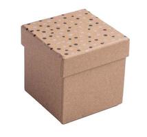 Rectangular cardboard box on a white background. photo