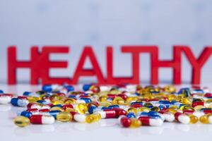 Healthy background, Pills, Tablets, Capsule background photo