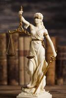 Statue of justice, burden of proof, law theme photo