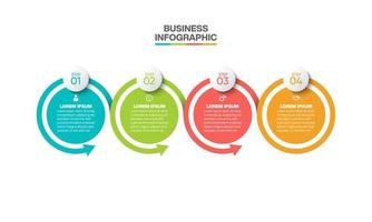 presentación plantilla de infografía empresarial vector