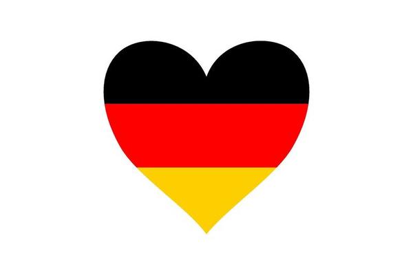 Flag of Germany in the heart shape.