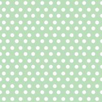 Pattern with white polka dots on light green background. vector