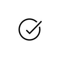 Approve or check mark icon isolated vector