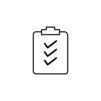 Clipboard icon on white background vector