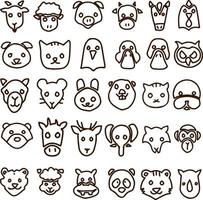 ilustración de icono de animales vector