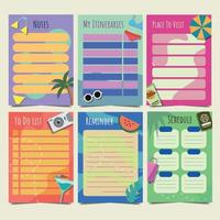 Summer Holiday Journal Template vector