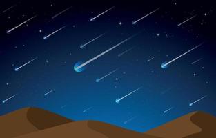 Meteor Rain Background vector