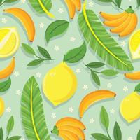 Tropical Fruits Seamless Pattern vector