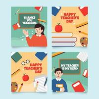 Happy Teacher's Day Social Media Post vector