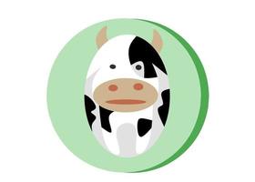 imagen de icono vectorial de una vaca vector