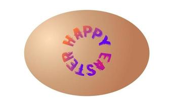 Happy easter greeting egg vector