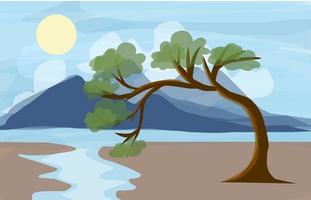 ilustración vectorial de paisajes naturales vector