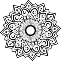 mandala vectorial en blanco y negro para decoración vector
