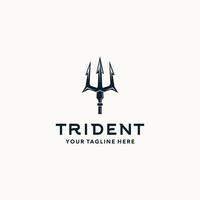 Vintage Trident Spear of Poseidon Neptune God Triton King logo design, suitable for your design need, logo, illustration, animation, etc. vector