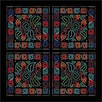 Ethnic pattern design vector