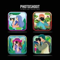 Photoshoot icon set vector design