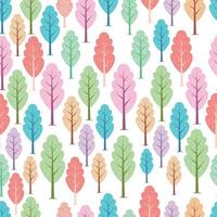 Trees colorfull seamless pattern design vector