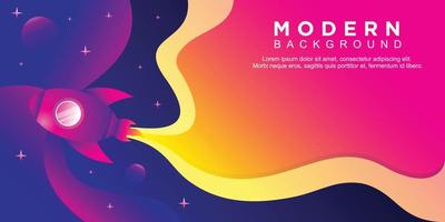 Abstract vector design for banner with modern color and outer space concept
