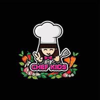 Chef kids design vector and illustration