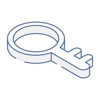 Creative isometric icon of SEO keyword vector