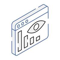 Premium isometric icon of data monitoring vector