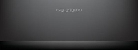 Empty black Studio room Backdrop. Light interior with copyspace for your creative project . Vector illustration EPS 10