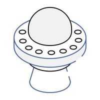 A handy isometric icon of UFO vector