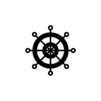 timón, náutico, barco, barco línea sólida icono vector ilustración logotipo plantilla. adecuado para muchos propósitos.