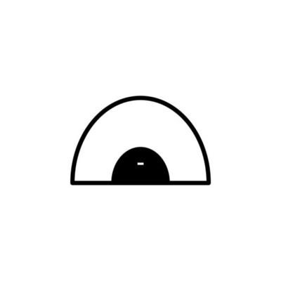 Camp, Tent, Camping, Travel Solid Line Icon Vector Illustration Logo Template. Suitable For Many Purposes.