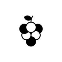 Grape, Fruit, Fresh, Healthy Solid Line Icon Vector Illustration Logo Template. Suitable For Many Purposes.