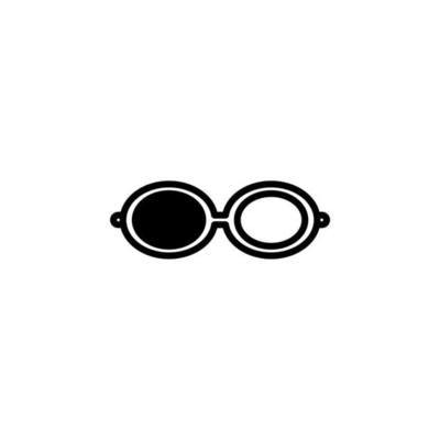 Glasses, Sunglasses, Eyeglasses, Spectacles Solid Line Icon Vector Illustration Logo Template. Suitable For Many Purposes.