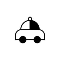 Cab, Taxi, Travel, Transportation Solid Line Icon Vector Illustration Logo Template. Suitable For Many Purposes.