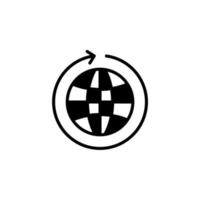 mundo, tierra, plantilla de logotipo de ilustración de vector de icono de línea sólida global. adecuado para muchos propósitos.