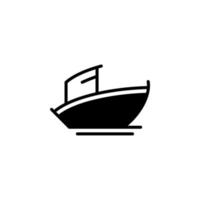 Ship, Boat, Sailboat Solid Line Icon Vector Illustration Logo Template. Suitable For Many Purposes.