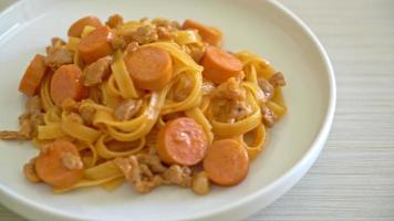 Spaghetti Nudeln mit Wurst und Hackfleisch video