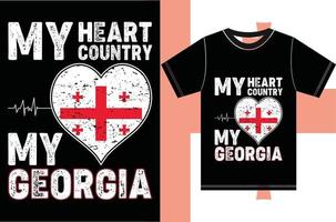 My Heart, My Country, My Georgia. Typography Vector Design