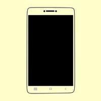 mobile phone design front view, illustration Vector