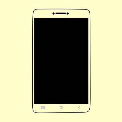 mobile phone design front view, illustration Vector